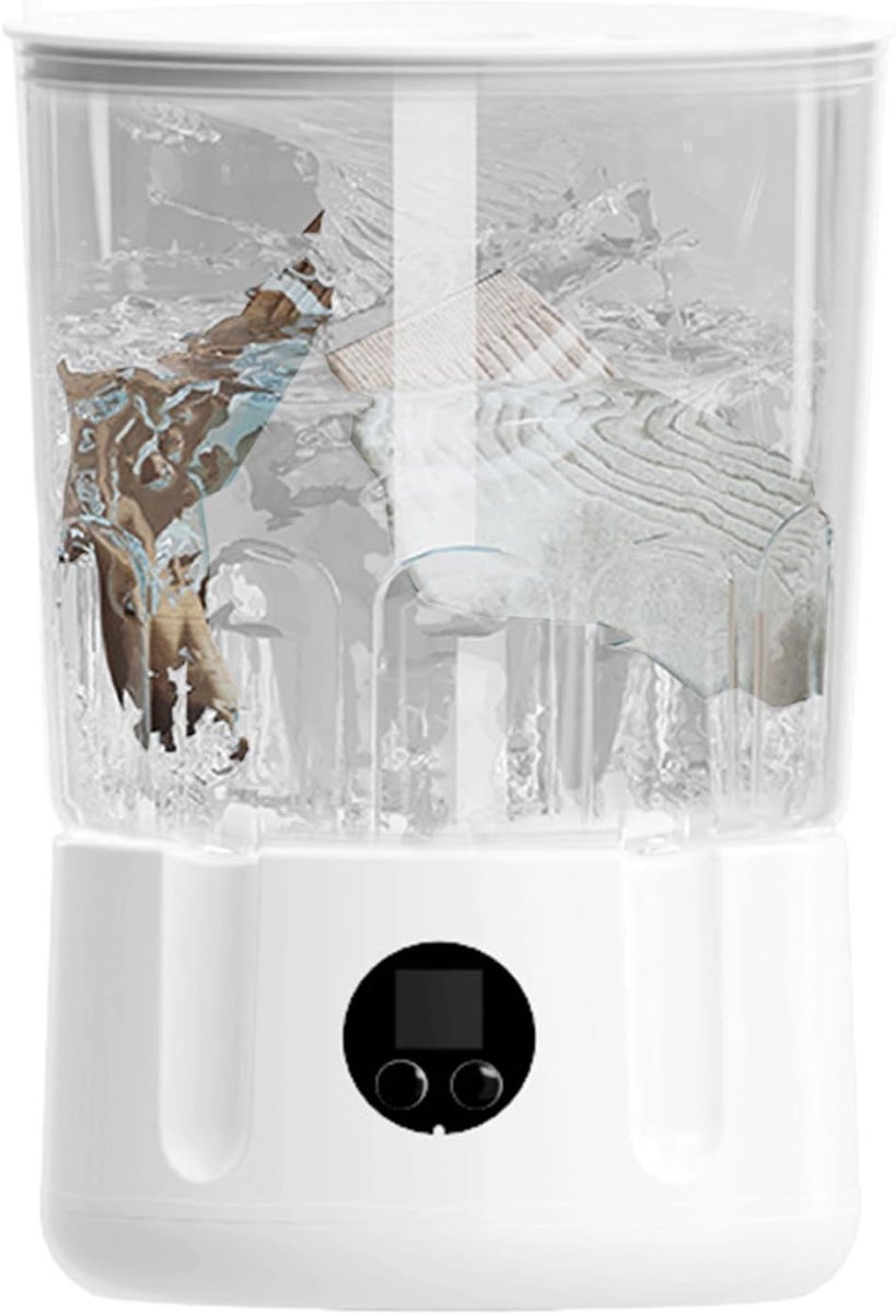 Draagbare wasmachine - Mini wasser - Reis wassen - Blauw licht sterilisatie - 2 liter capaciteit - Blauw