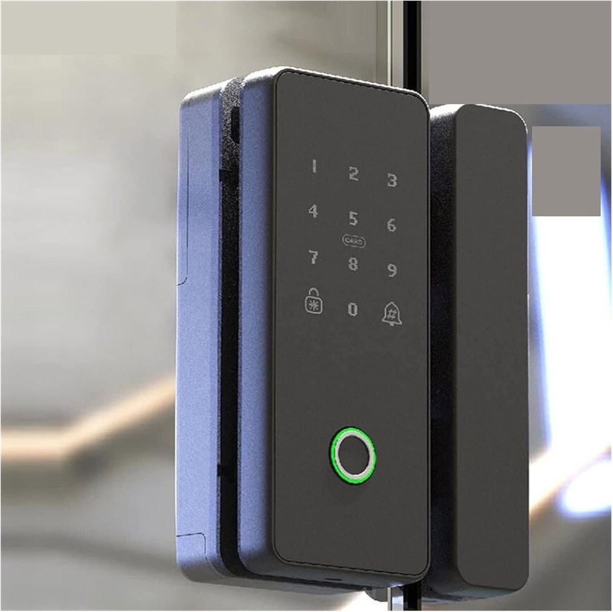 Slim Deurslot - Biometrisch Slot Vingerafdruk - Kantoor Beveiligen - Boorvrij voor Glas - 3 x 2 x 2 cm