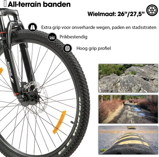 HILAND Rockford Mountainbike - MTB 26 inch - 21 Versnellingen - Unisex - Aluminium van Hiland — afbeelding 4