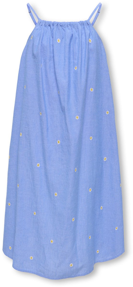 ONLY - Meisjes jurk - Maat 140 - Meisjes - blauw - katoen