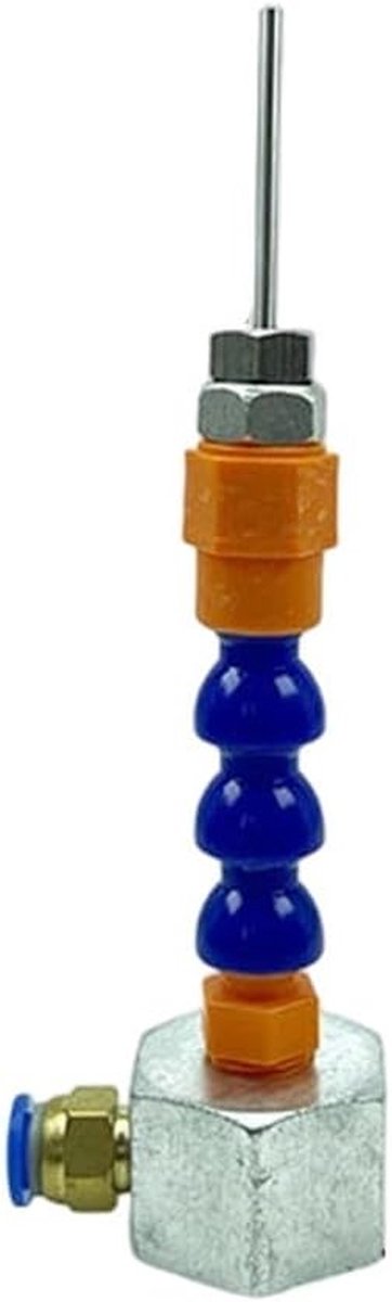 Opblaas mondstuk - Lucht water straal - Snel opblazen - Roestvrij staal - 20 cm - Zilverkleurig