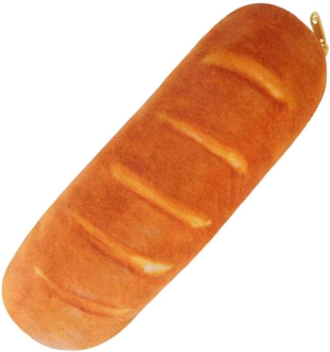 Potlood Etui - Pennenzak Opberger - Schoolspullen Organiseren - Brood Vorm Design - 21x8 cm - Bruin