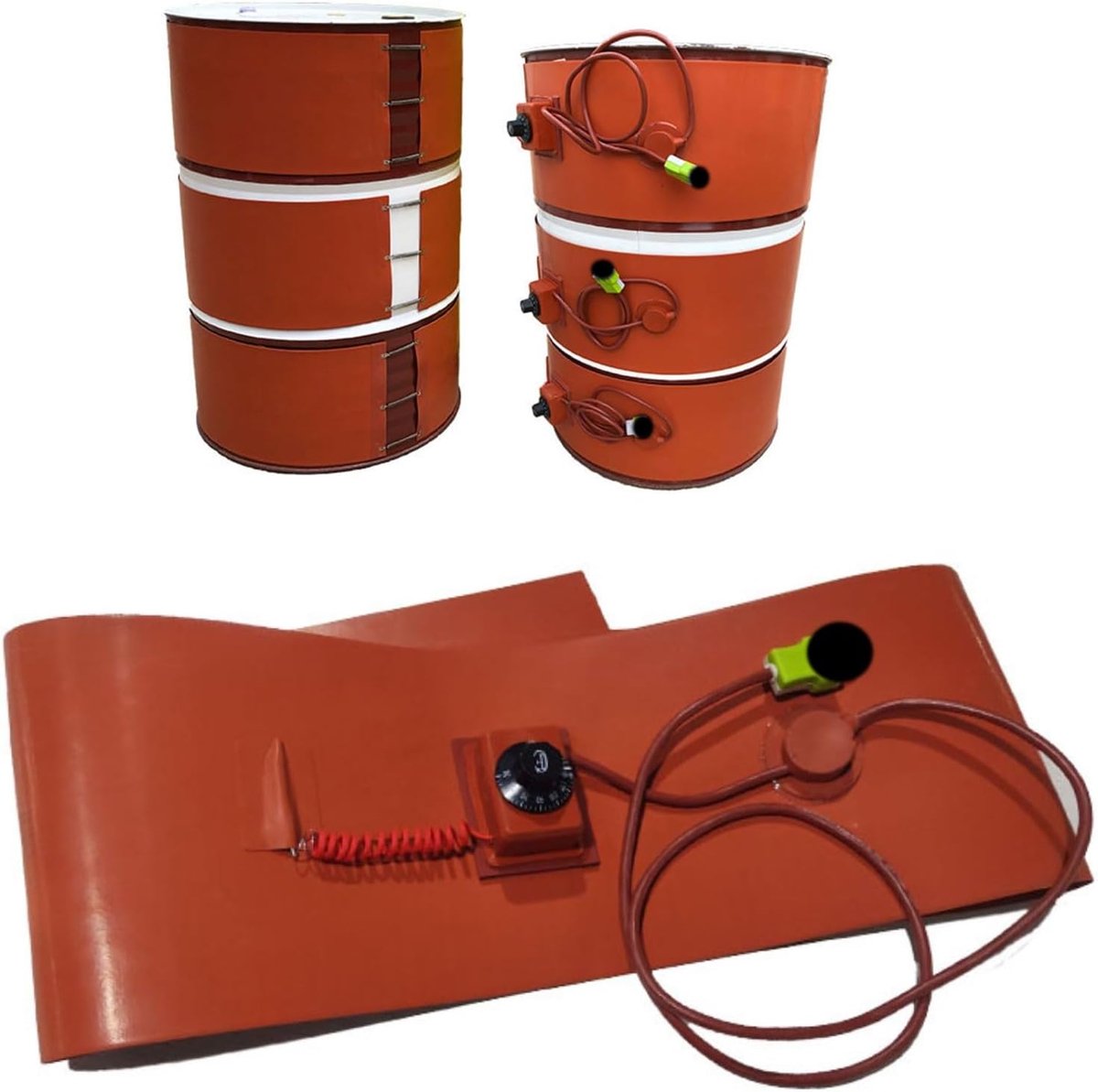 Verwarmingsband Vaten - Silicone Heater - Temperatuur Beheersen - Verstelbare Thermostaat - 150 Liter - Zwart