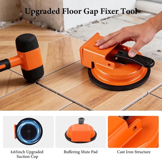 Vloer Gap Fixer - Vloer Reparatie Tool - Vloeren Herstellen - Verhoogd Slagblok - 4.6 Inch Brede Plank - Zwart — afbeelding 5