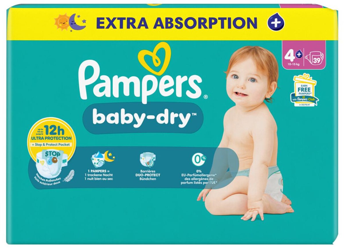 Pampers Baby Dry luiers maat 4+ | 78 stuks
