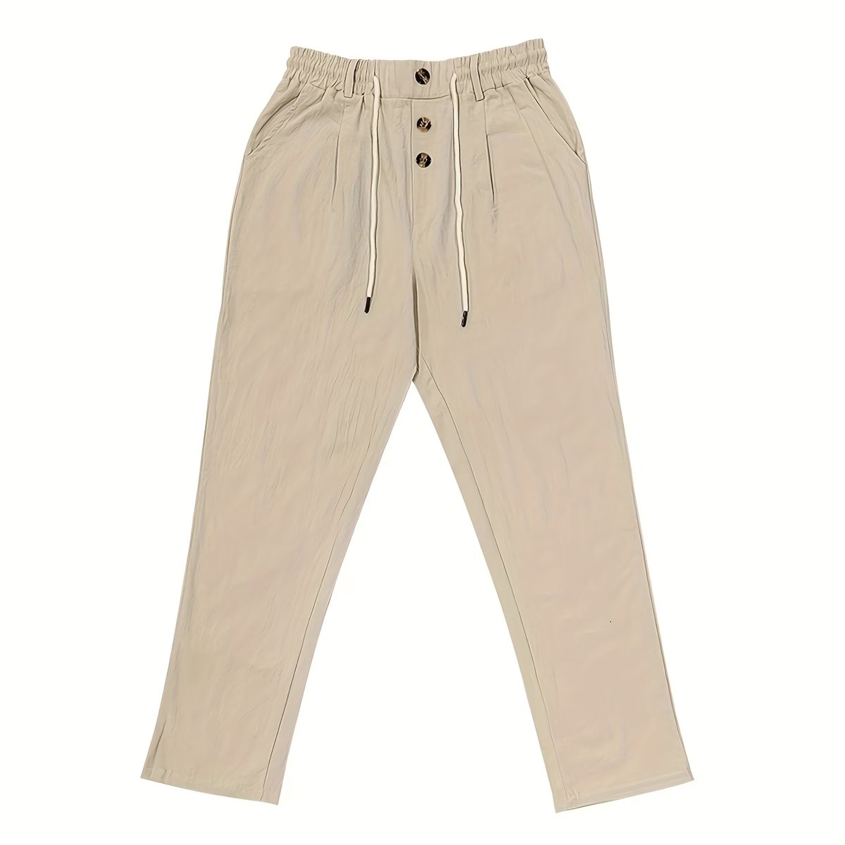 Currero Linnen Broek Heren Zomerbroek Volwassenen Lange Broek Pantalon Strandbroek Zomer Ibiza Stijl Creme