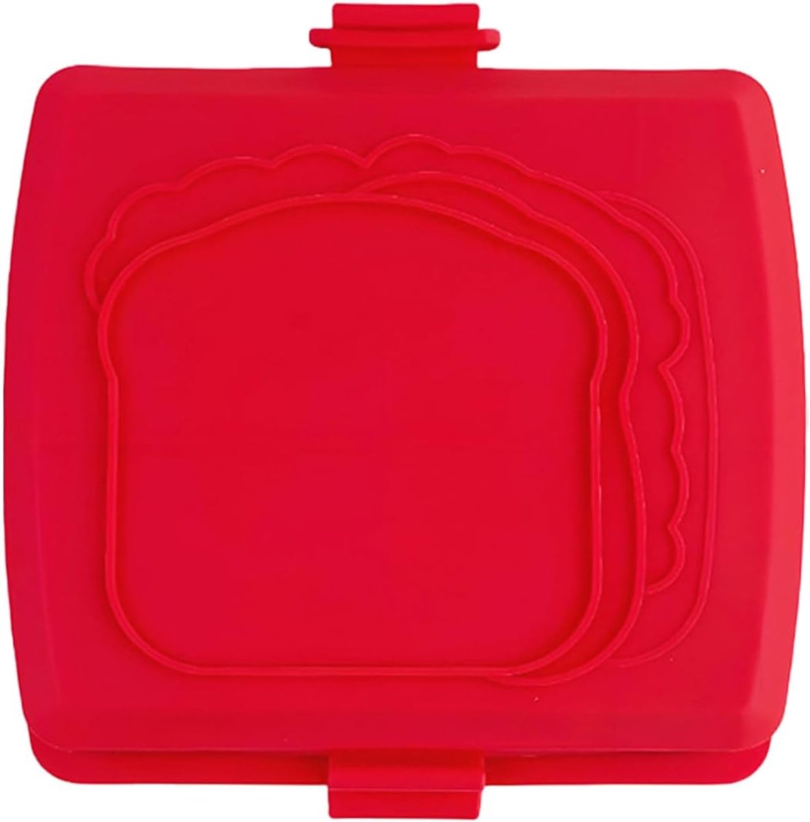 Magnetron Broodrooster - Snackmaker Pers - Snelle Maaltijden - Antiaanbakplaten - Compact Formaat - Rood