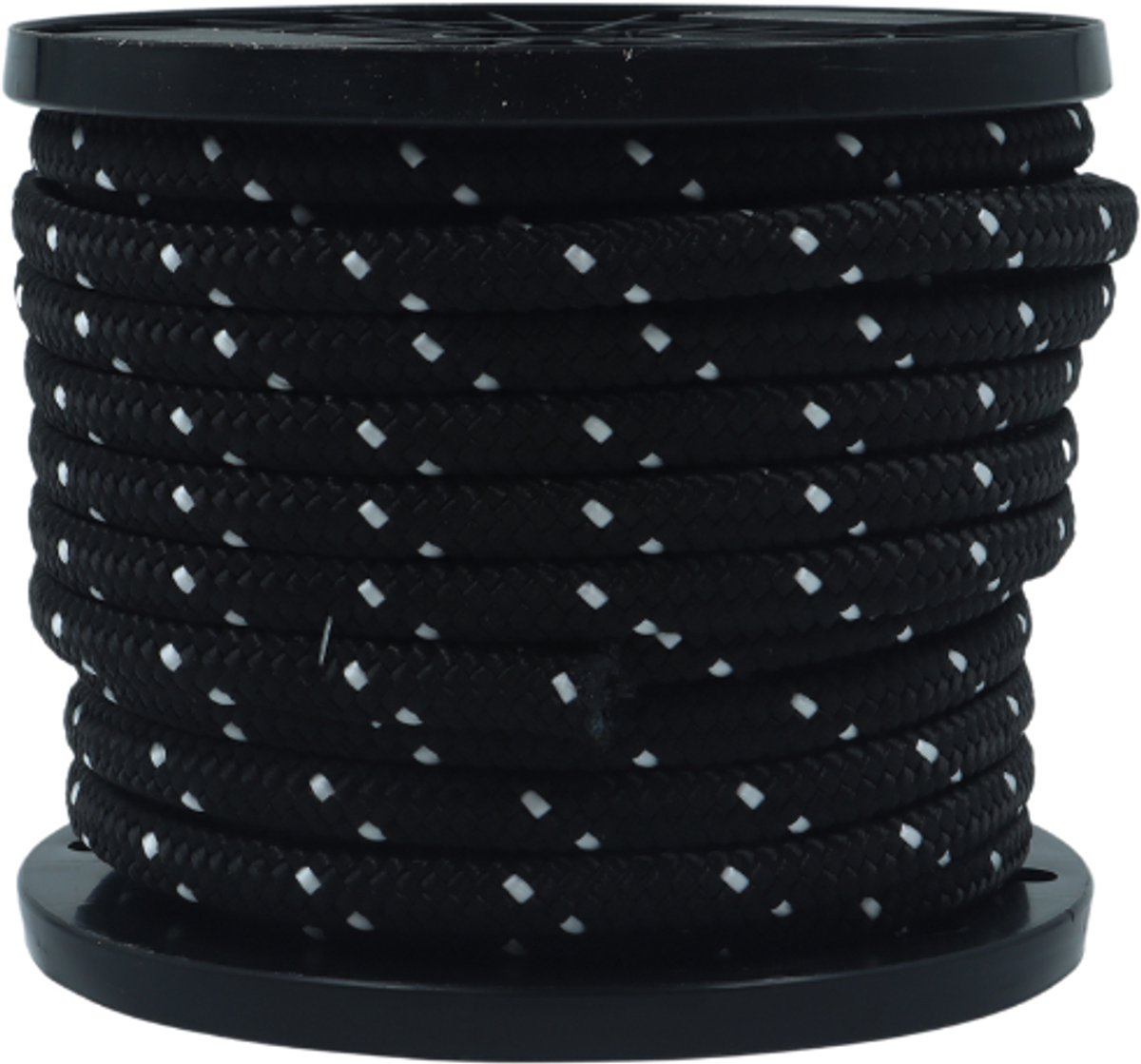 Premium boot touw Zwart/Wit - 50 meter lang - 8 mm dik
