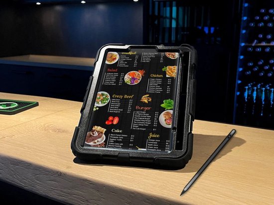 Étui avec protecteur d'écran intégré adapté au Samsung Galaxy Tab A8 | Comprend une dragonne et une bandoulière rotatives à 360° | Protection extrême | Idéal pour une utilisation professionnelle | Rose