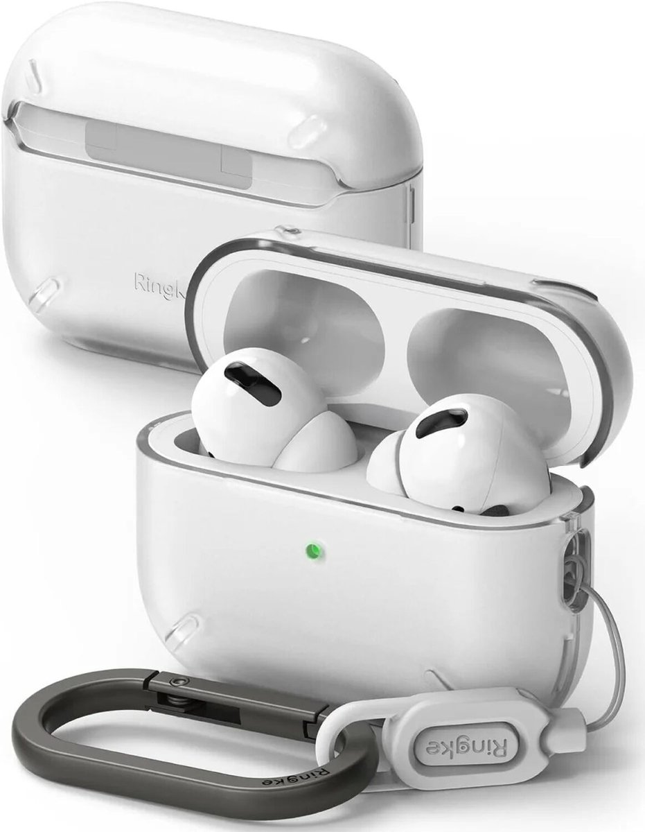 Ringke Hoesje Geschikt voor Apple AirPods Pro 1 / 2 Schokbestendig Matte Transparant