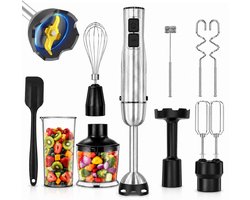 Organess Staafmixer 9-in-1 Set - 1200W - Vaatwasserbestendig - Incl. Titanium mes, Garde, Hakmolen,…
