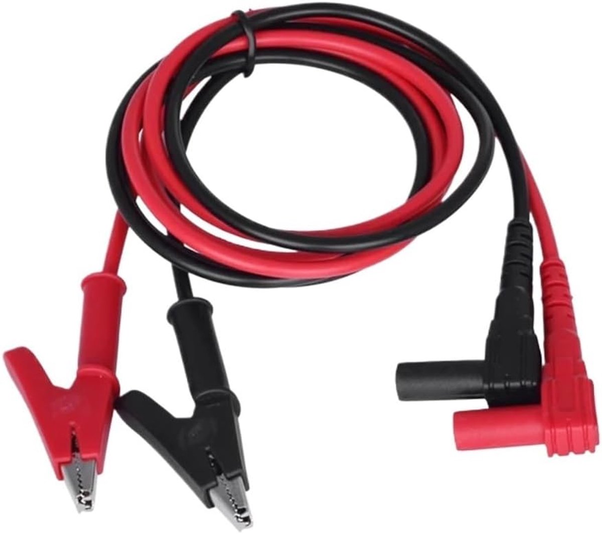 Testkabel met Krokodilclip - Meetkabel Loodconnector - Elektrisch Testen - Veilige Aansluiting - 90CM 4mm - Zwart