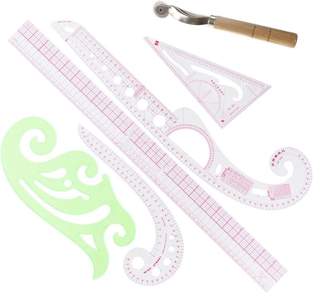 Patroon Teken Liniaal Set - Kleermakers Liniaal Tekening Liniaal - Kleding Ontwerpen - Hoge Precisie Schaal - 55 cm