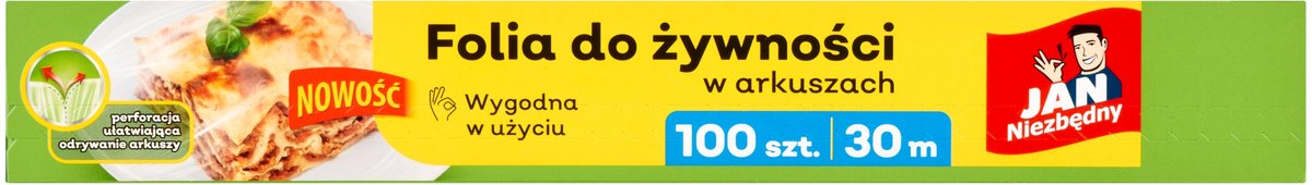 Jan Niezbędny - Voedselfolie - 30x29 cm - 100 stuks - Geschikt voor Magnetron