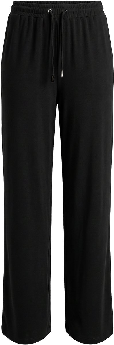 Angel of Style - Dames - Jersey broek wijde pasvorm zoomsplitten - Zwart - Maat 42