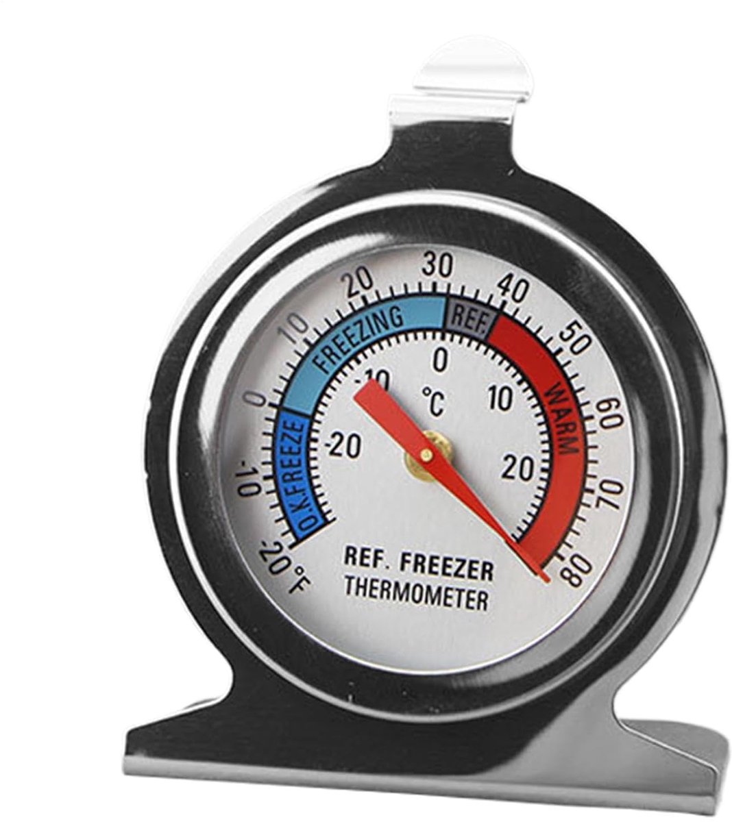 Roestvrijstalen Temperatuurmeter - Kookthermometer Monitor - Nauwkeurig Meten - Stabiele Basis - 6 cm - Meerkleurig