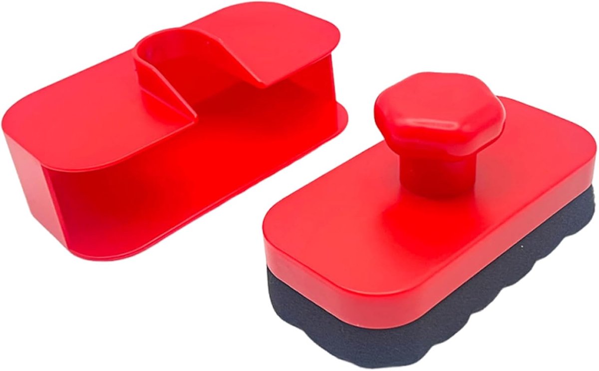 Banden Glans Applicator - Bandenpolish Spons - Auto Exterieur Onderhoud - Hygiënische Opbergdop - 14.2x7.5x7.2cm - Honingraatspons