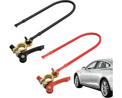 Accukabel Verlenging - Startkabel Set - Energie Overdracht - Lage Weerstand - 50 cm - Zwart
