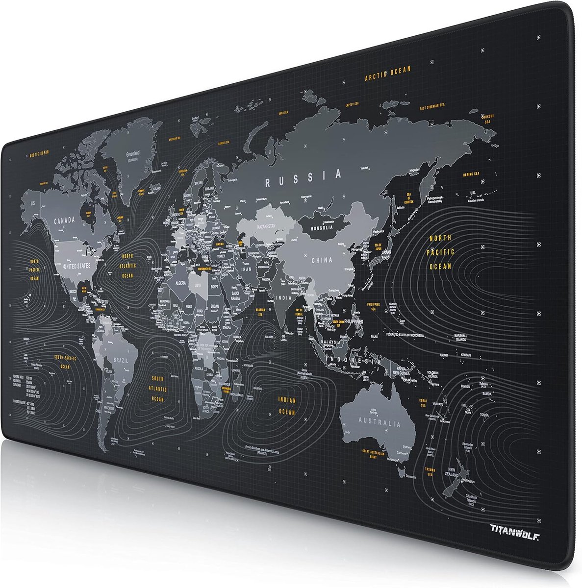 Thijox - XXL Speed Gaming Muismat Wereldkaart 900 x 400mm - Groot Formaat XXL Muismat voor Gaming - Verbetert Precisie en Snelheid