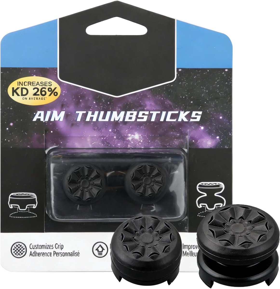 Thijox - Duimgrepen voor PS4 PS5 Controller, Siliconen Thumbsticks High-Rise & Mid-Rise Joystick Grip Caps, Verbeterde Nauwkeurigheid, Hoog Comfort, 2