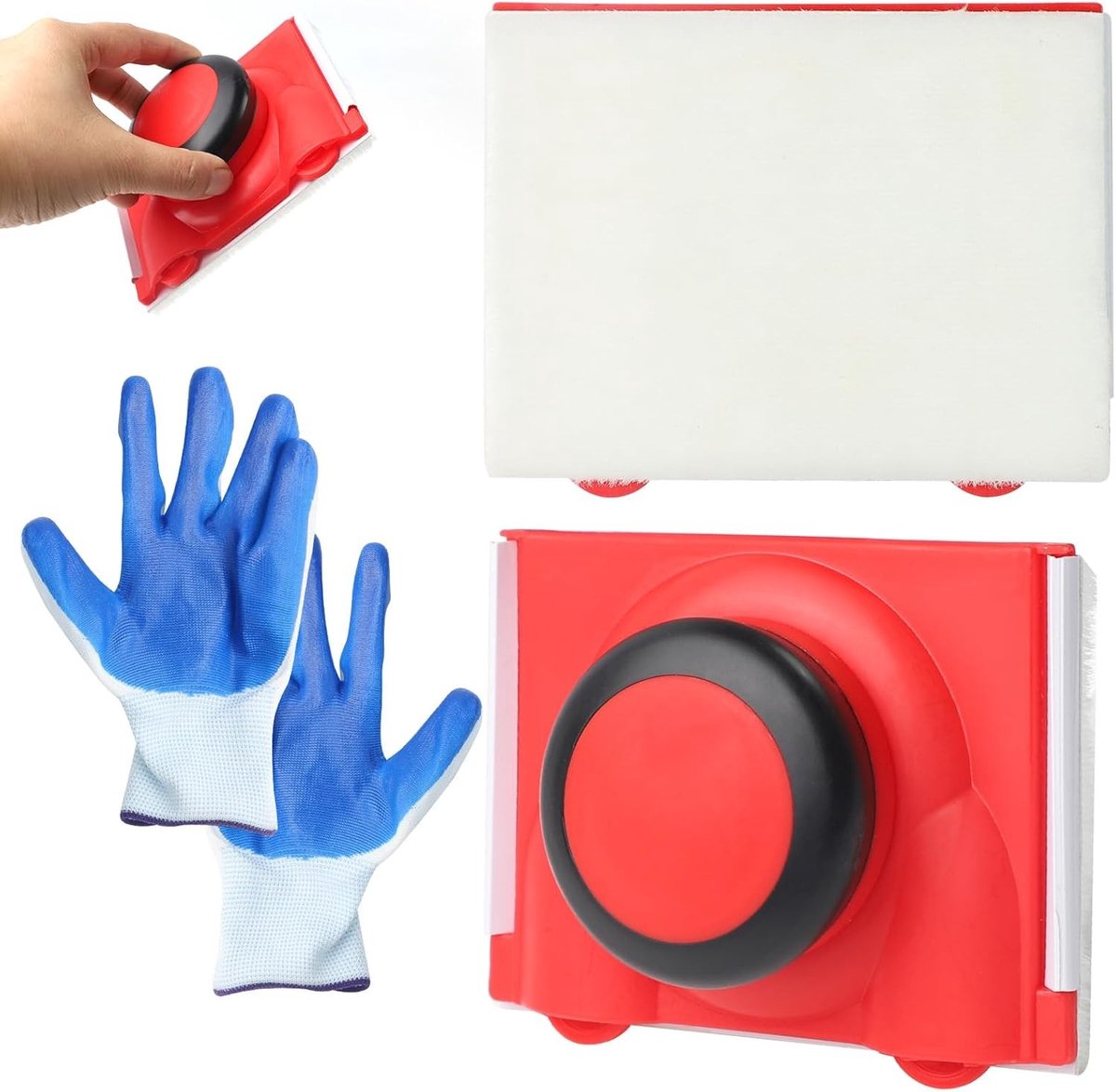 Multifunctionele Verf Randafwerker Set met Handschoenen - Handborstel en Hoekgereedschap voor Muren en Hoeken
