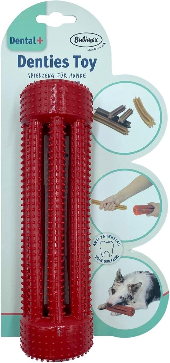 SnelShoppen – Bubimex Denties Dog Toys – TPR Kauwspeelgoed voor Honden – Tandverzorging Speeltjes – Duurzaam en Veilig – Geschikt voor Alle Hondenrass