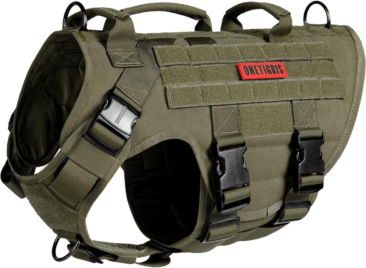Thijox - Hondenharnas X DESTROYER - Tactical Harness Hondenvest voor Grote en Middelgrote Honden - Heavy Duty 1000D Nylon met 3 Handgrepen - Verstelba
