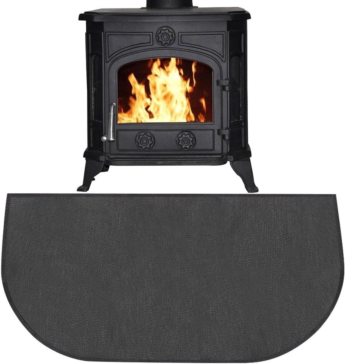 Vlamvertragende Bodemplaat voor Haard, Vonkbeschermer voor Kachel en Schouwmat, 102 x 50 cm, Veiligheid, Hittebestendig, Ondergrondbescherming