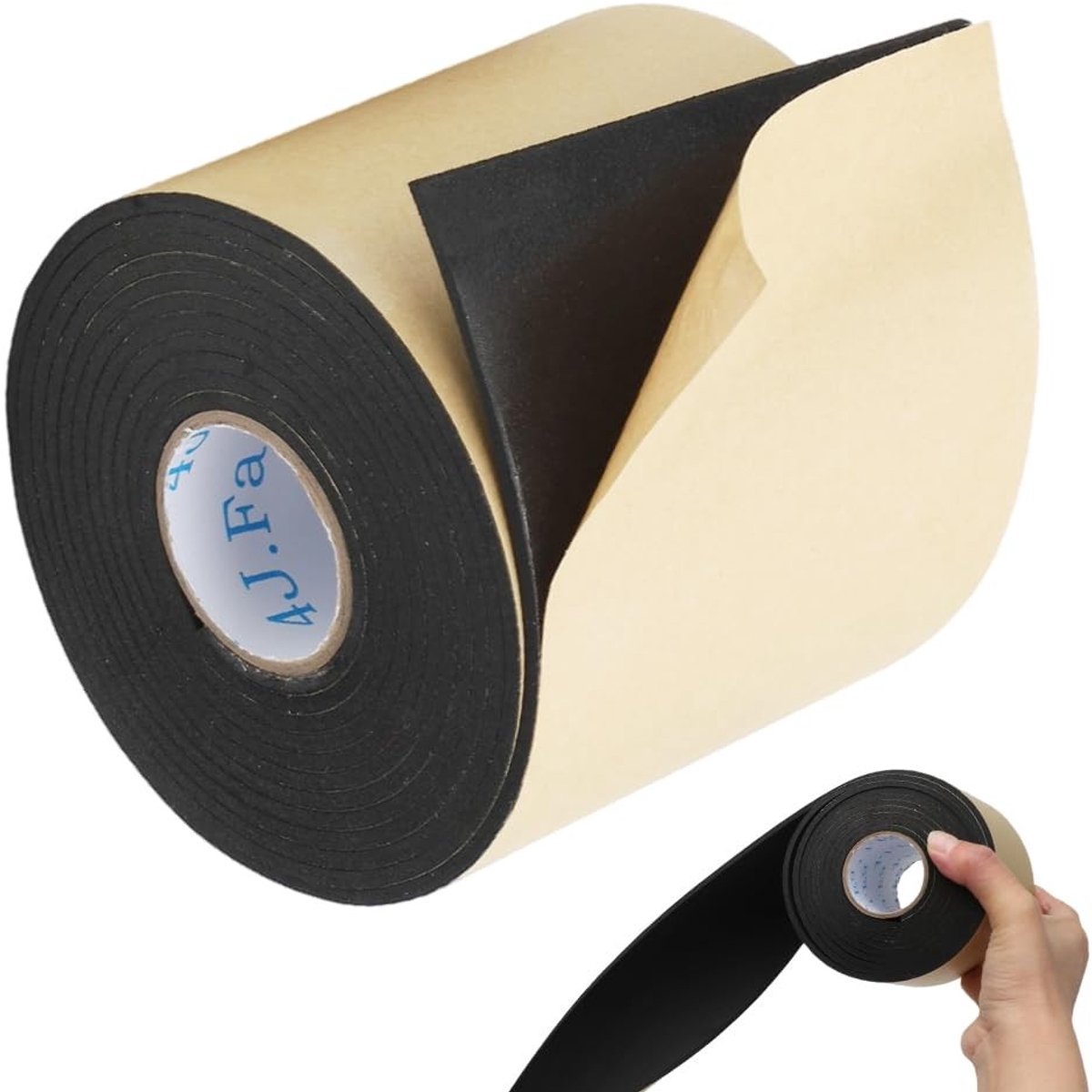 Dailygoods - Schuimrubber, zelfklevende afdichtingstape, 3 mm dik, zelfklevende schuimtape, zwart schuim, afdichtingstape, voor deurkozijnen, raamafdichting, deur, auto, meubelbescherming (zwart, 3 m