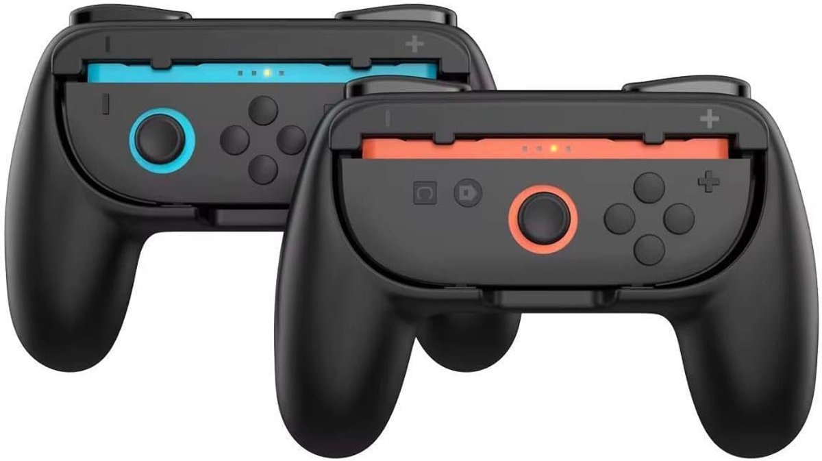 Thijox - Ergonomische Controller-handgrepen 2-pack voor Nintendo Switch 2 Joy-Cons - Comfortabele Grip-houder - JoyCon Accessoires - Zwart