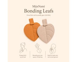 MijnNami Bonding Leaf Natural - 2 Speendoekjes Baby - Houdt de vertrouwde geur van mama of papa vast - 100% biologisch katoen