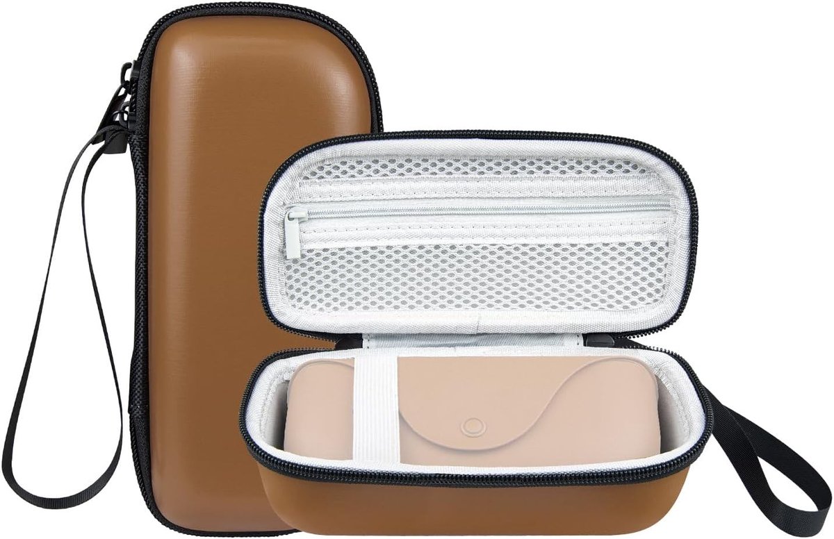 Beschermhoes voor Smart Glasses - Hard EVA Case voor Ray-Ban Meta Wayfarer/Skyler/Headliner - Inclusief Oplaadbox en Hanglus - Koffiekleur