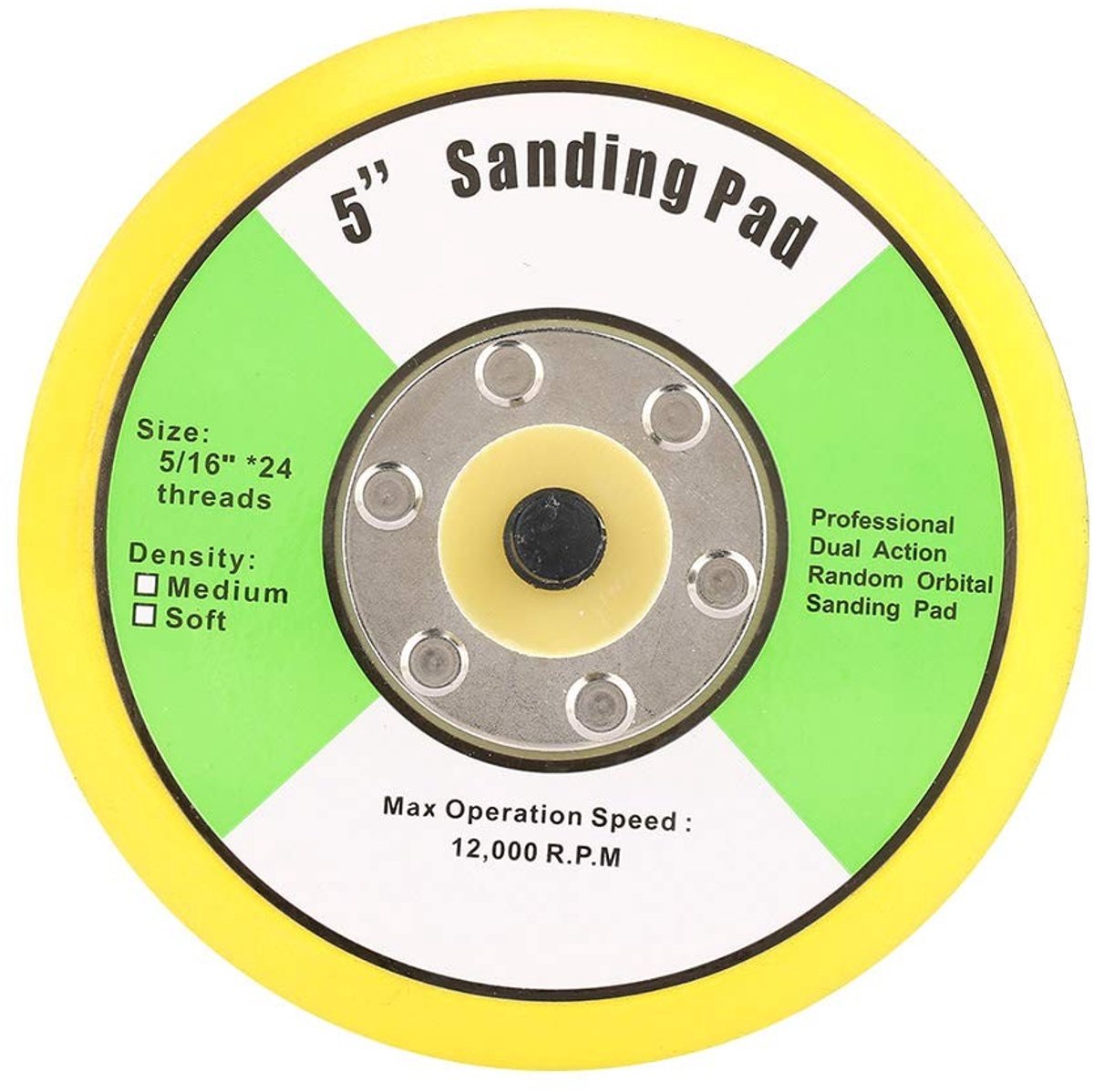 Velcro Polijstpad 100/125 mm M8 Draad Schuurpad voor Effectieve Oppervlaktebewerking (5 inch)