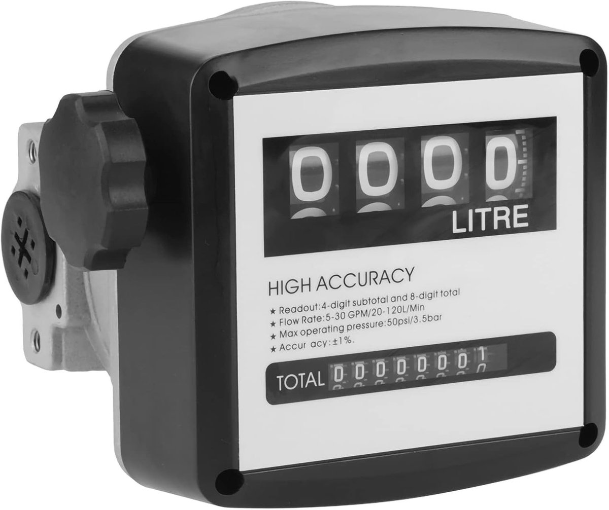 Nauwkeurige Mechanische Brandstofmeter voor Gas en Olie - Digitale Flowmeter met 4 Cijfers en 1 Inch Aansluiting