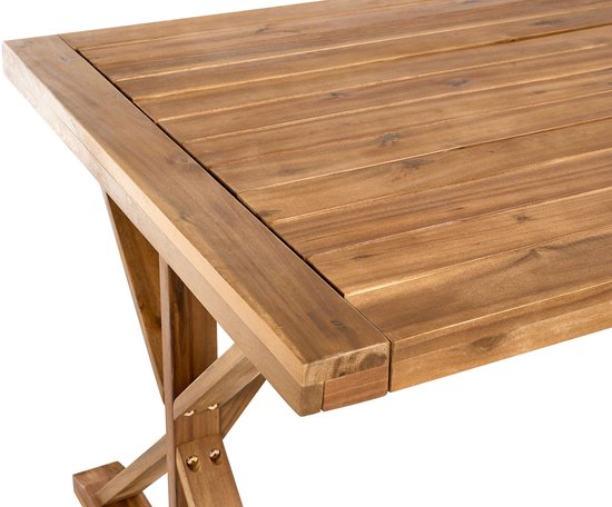 BELIANI CALABRITTO - Table de jardin - Marron - Bois d'acacia