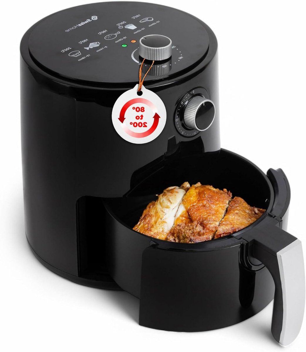 Luchtfriteuse - Compacte friteuse - Gezond koken - Veelzijdige temperatuur - 25 liter - Zilver