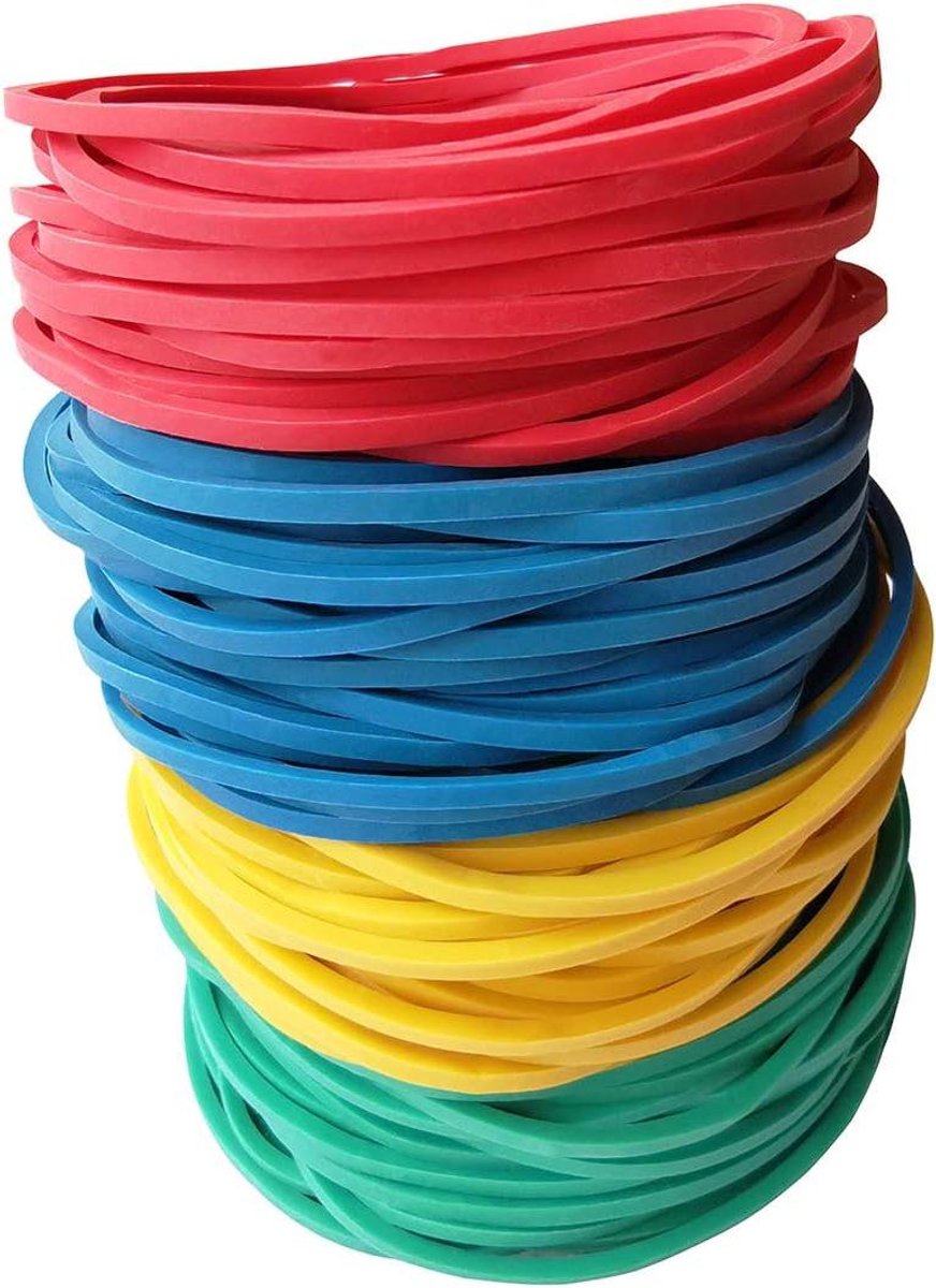 Elastische Banden - Kneedbare Ringen - Spullen Bijeen Houden - Hoge Kwaliteit Rubber - 400 Stuks - Multicolor