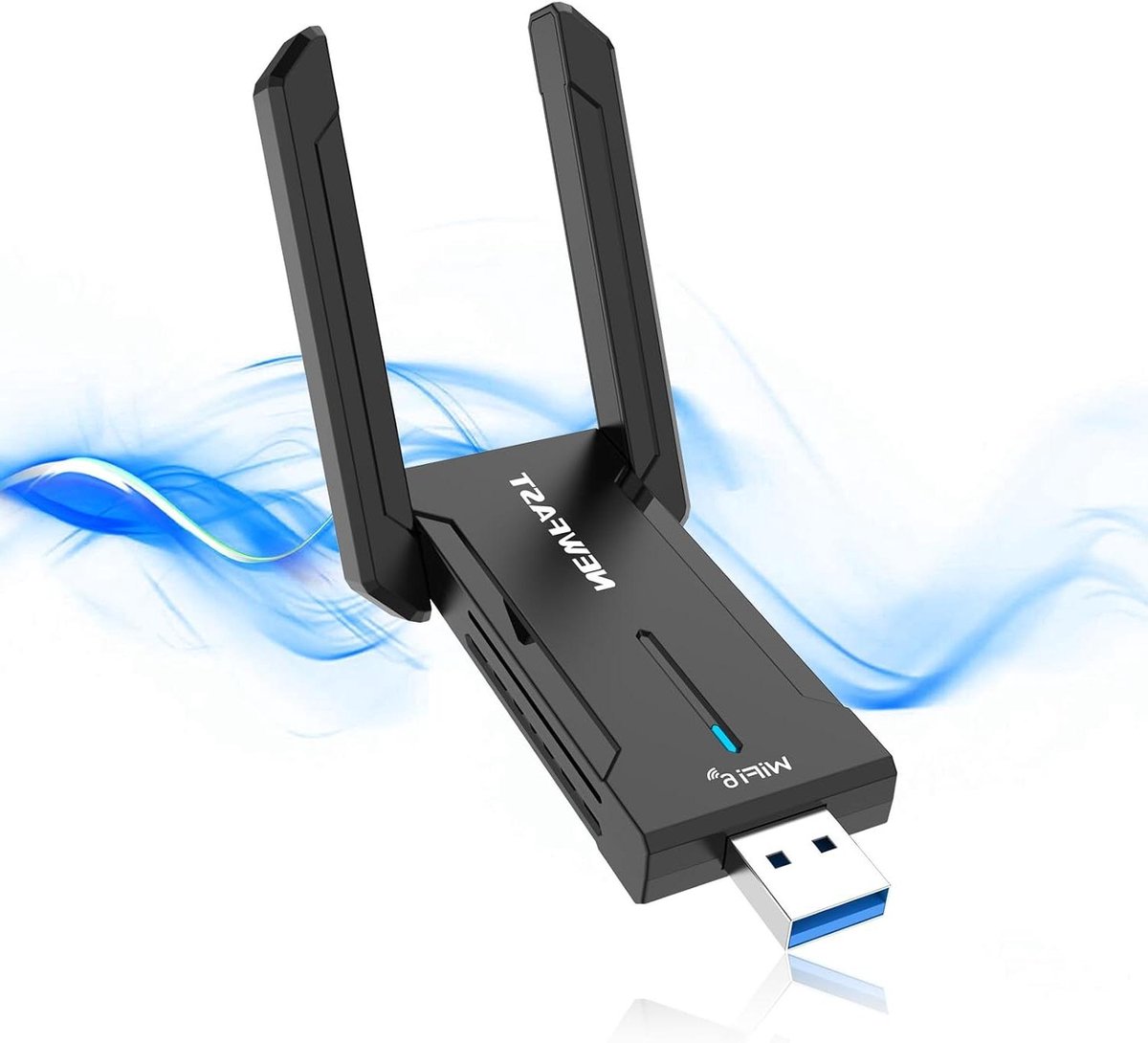WiFi Stick - USB Adapter - Snelle Internetverbinding - WiFi 6E Tri-Band - 5400 Mbps - Zwart