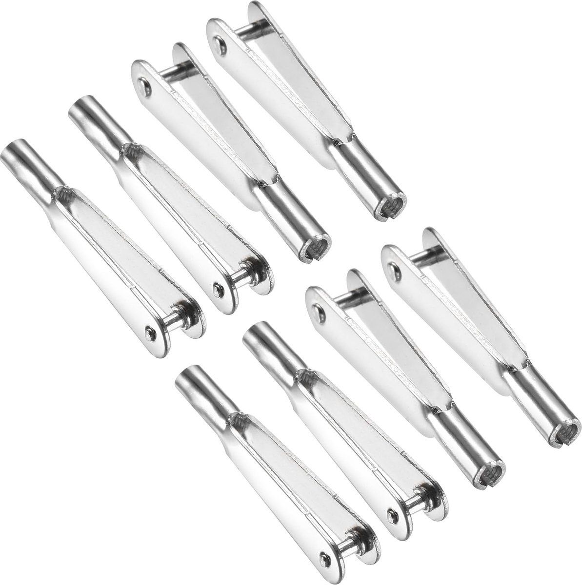 8 stuks metalen Clevis-snelverbinding M2 schroefdraad stalen Clevis zelfborgende clip bevestigingsbeugel voor RC-vliegtuig auto helikopter model reserveonderdelen, 2 mm x 25 mm