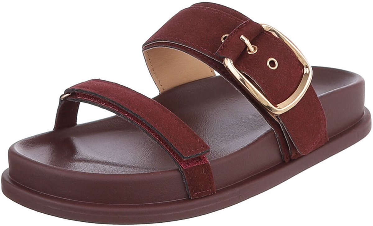 Dames platform slipper met gesp en comfort Mt:37