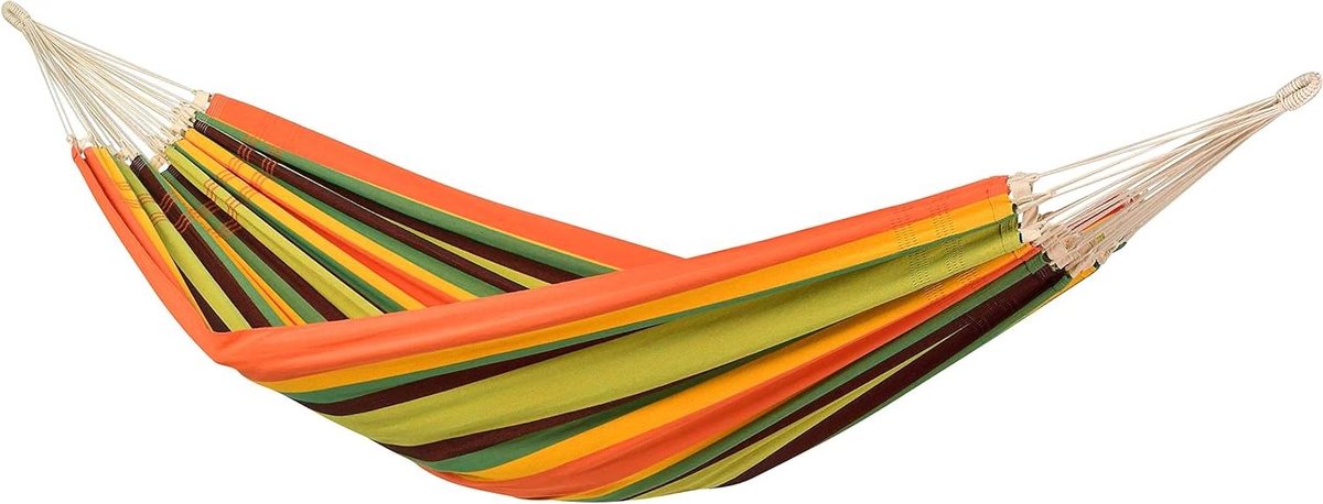 XXL Hangmat - Stranddoek Relax - Ontspannen Buiten - Handgeweven Braziliaans - 250 x 175 cm - Kleurrijk Gestreept