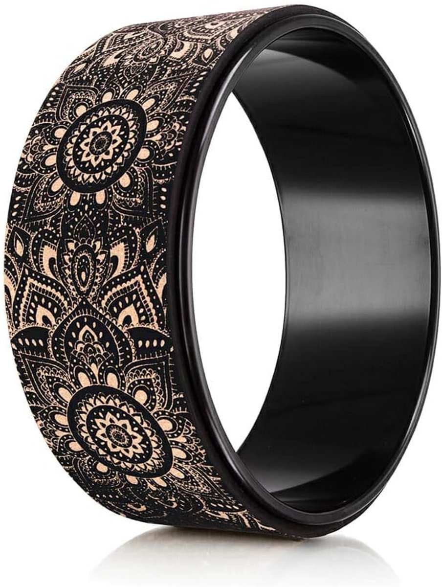 Thijox - Yoga Design Lab Yoga Wheel, Extra Sterk Dharma Wiel, Milieuvriendelijk Kurk, Voor Diepere Rekken en Betere Houding, Yoga Accessoire voor Thui