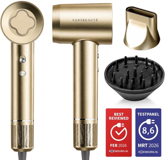 Sansbeauté Föhn met Diffuser - Krullen - 110.000RPM - Sansbeauté® - €86,62