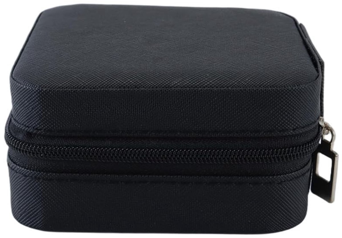 Dailygoods - Mini leren reissieradendoos – draagbare organizer voor ringen, oorbellen en kettingen (cadeau voor vrouwen/meisjes)