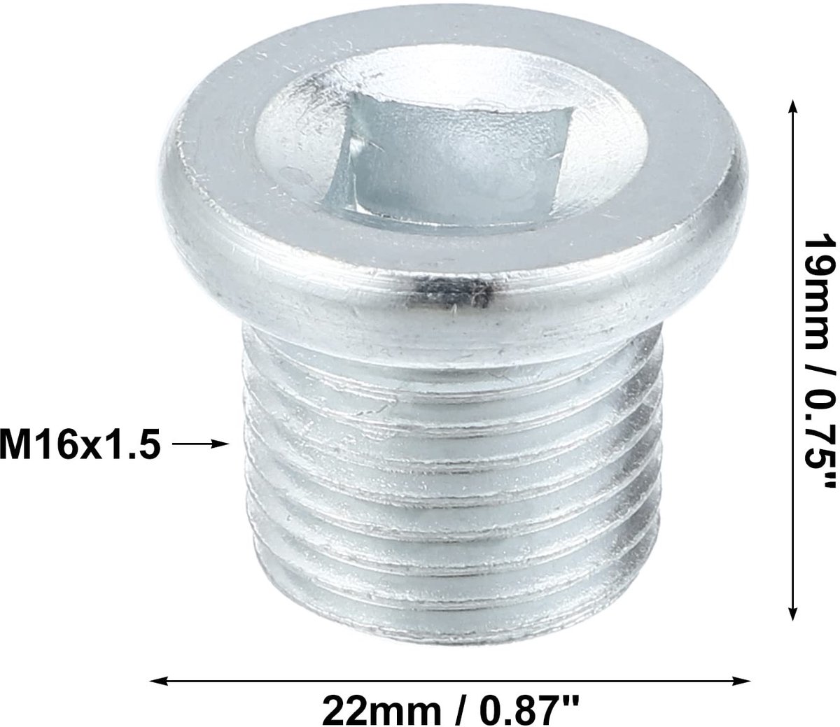 Dailygoods- Afvoerplug Zilverkleurig - Olie Afvoerplug - M16x1.5 - Staal - Eenvoudige installatie - Goede afdichting - Olieplug