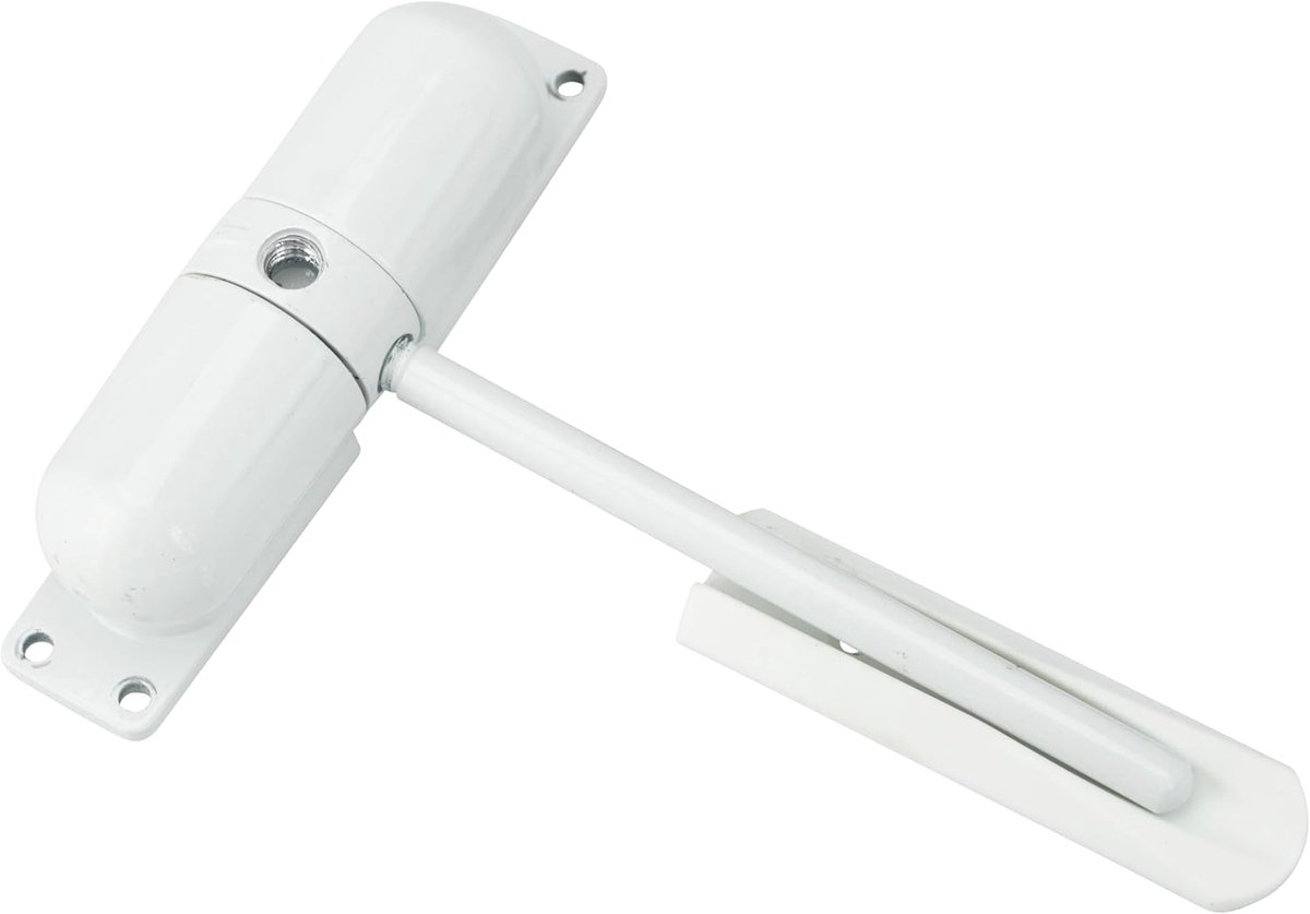 Thijox - Veerbelaste Deurdranger DCW Wit, Brandclassificatie 1/2 uur, 68 kg, Surface Mounted, Zwart, Messing, Gepolijst, Satijn Chroom, Voor Binnen- e