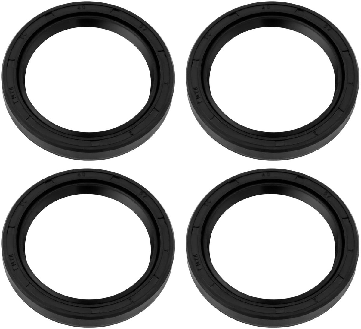 Dailygoods- Rubberen Afdichtingen 4 Stuks - Dubbele Lip - Nitril TC Oliekeerring - 40 mm x 52 mm x 7 mm - Bescherming tegen Water en Vuil - Veelzijdig Inzetbaar