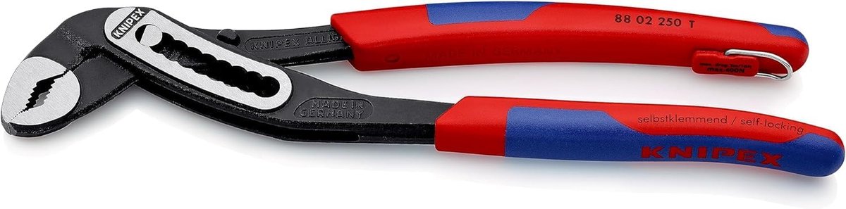 SnelShoppen - Waterpomptang Slank met Meercomponenten Grepen en Bevestigingshaak - Krachtige Grip voor Klussen en Onderhoud - Professionele Kwaliteit