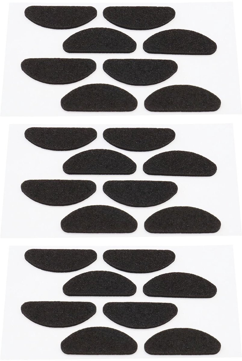 Inovra- Neuskussens 100 Paar - Zachte Spons - Antislip - Zelfklevend - 1 mm Dikte - 19x8 mm - Comfortabel en Stabiliserend - Brilpads