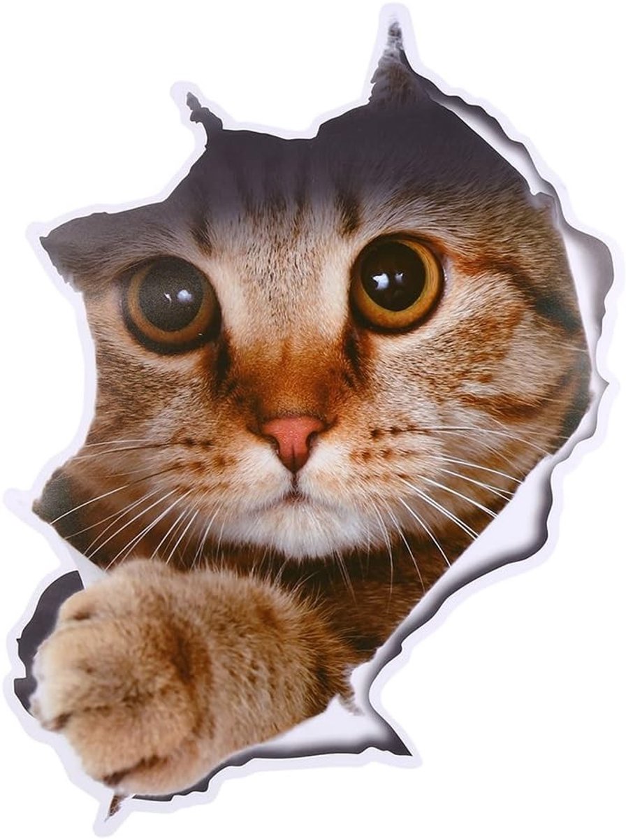 3D Wanddecoratie voor Badkamer met Katten en Honden, Waterdicht en Verwijderbaar, Modern Toilet Accessoire voor Huisdecoratie